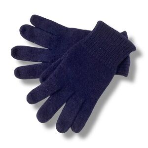 Vintage Mens or Unisex Navy knit gloves LARGE